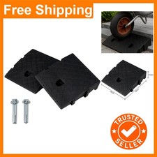 Heavy-Duty Rubber Curb Ramp 50x27x9cm - Safe Access for Wheelchairs & Bikes