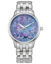 New $475 Citizen Eco-Drive Diamond Mother-Of-Pearl Dial Ladies Watch FD0000-52N