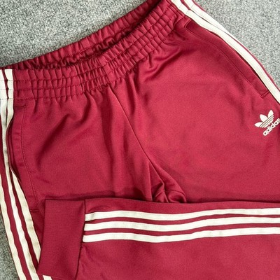 adidas Originals Adicolor 3-Stripes Maroon Sweatpant Joggers Men's Size Small