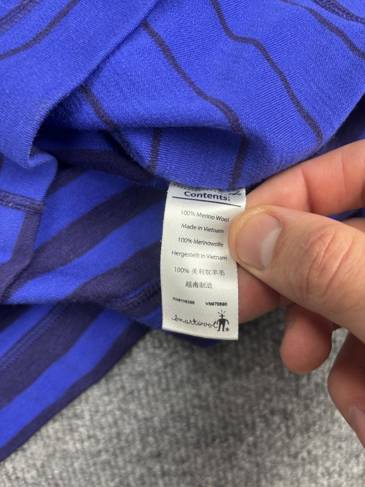 Smartwool Pullover Womens Medium Blue Striped 1/4… - image 7