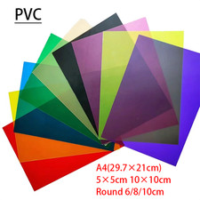 PVC Colour A4 Cards Square Plastic Plate Round Coloured Ultra-thin Sheet Disc