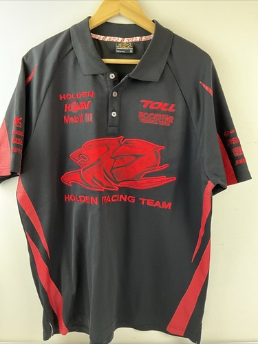 Holden Racing Team Mens Black Polo Shirt Size XL Motorsport V8 Supercar Like New