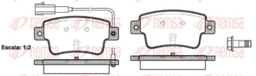 REMSA 1198.02 Brake Pad Set, disc brake for ABARTH,FIAT - Picture 2 of 3