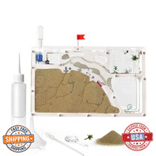 ELNMLHT Ant Farm Castle Kit w/ Yellow Sand  Tool - Observe Ant Colony