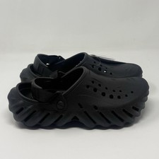 Crocs Echo Clog Kids Juniors Youth Size 6 Black Beach Summer Sandals Shoes
