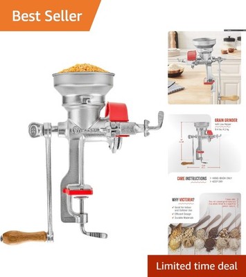 Versatile Hand-Cranked Grain Grinder - Perfect for Home Brewing & Cooking