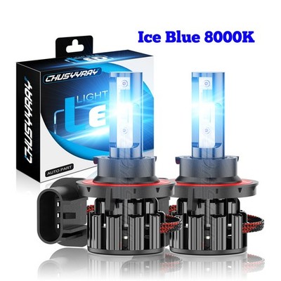 For Dodge Challenger 2009-2014 8000K Blue 2pc LED Headlight High Low beam Bulbs