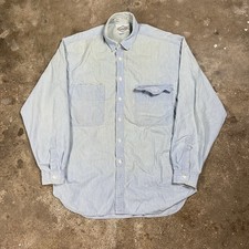 Vintage 80s Levi s Diamond Label Button Down Size Medium Blue Denim Pocket Logo
