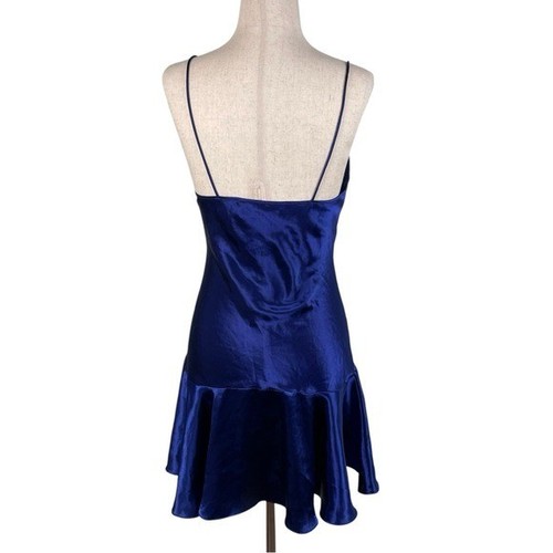 Abito slip vintage anni 90 Victoria's Secret etichetta oro raso chemise balza taglia P - Foto 2 di 10