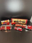Vintage Diecast Fire Truck Lot Ladder Engine Ertl + Fire Chief Car Boxed + Semi