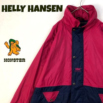 Helly Hansen Embroidered Logo Nylon Jacket Mountain Navy Blue Used