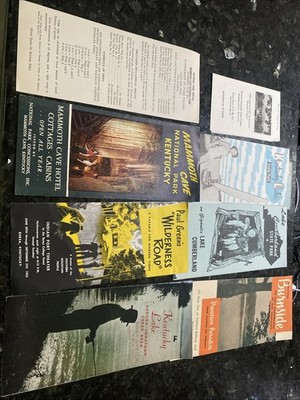 Vintage Travel Brochures  Lake Cumberland, Kentucky Lake, Mammoth Cave, Burnside
