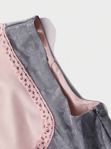 Neu!! Elegantes Dirndl in Silber-Rosa – mit Spitzenschürze-Größe S/36 - Bild 3 von 8