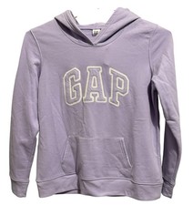 Gap Spellout Pullover Hoodie Womens Lilac Sweatshirt Pocket Streetwear Sz M NWT