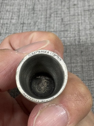 Rare Vintage BATTERSEA PEWTER THIMBLE - Mythology SPHINX & PHOENIX - Bild 10 von 11