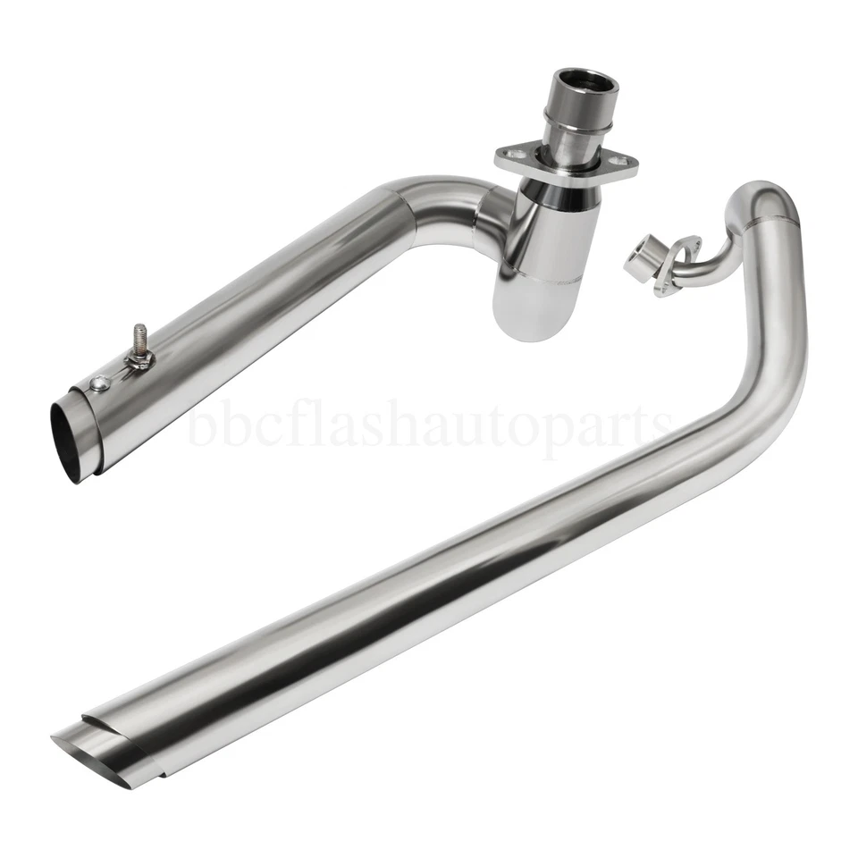 Steel Exhaust Pipe System Muffler For Yamaha V Star 650 XVS650 XVS400 Dragstar - Image 3 of 4