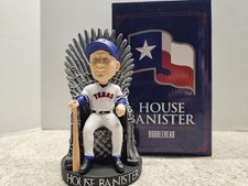 Jeff Banister Texas Rangers MLB 2017 SGA Bobblehead NIB House Banister Game...