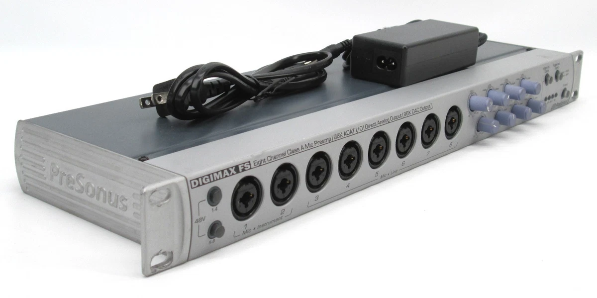 PreSonus DIGIMAX FS Eight Channel Class A Mic Preamp 96K ADAT I/O