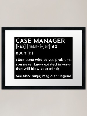 Case Manager im Krankenhaus gerahmte Kunst gerahmtes Wandbild Poster Leinwanddruck Bild