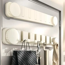 Coat Hanger Wall, Suction Cup Shower Hooks Coat Hooks Rack,Adhesive 6 Hooks f...