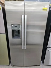 GE GSE25GYPFS 36" Stainless 25.3 Cu. Ft. Side By Side Refrigerator NOB #152352