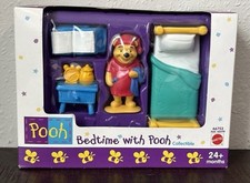 Mattel Winnie Pooh Set BEDTIME WITH POOH Collectible Figure Set 66753 24 Mos.