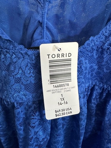 NEW Torrid SIMPLY LACE BABYDOLL- Sea Blue Size 14/16 - Picture 10 of 11