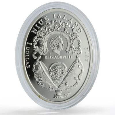 Niue 1 dollar Imperial Faberge Eggs Cockerel Egg Art proof silver