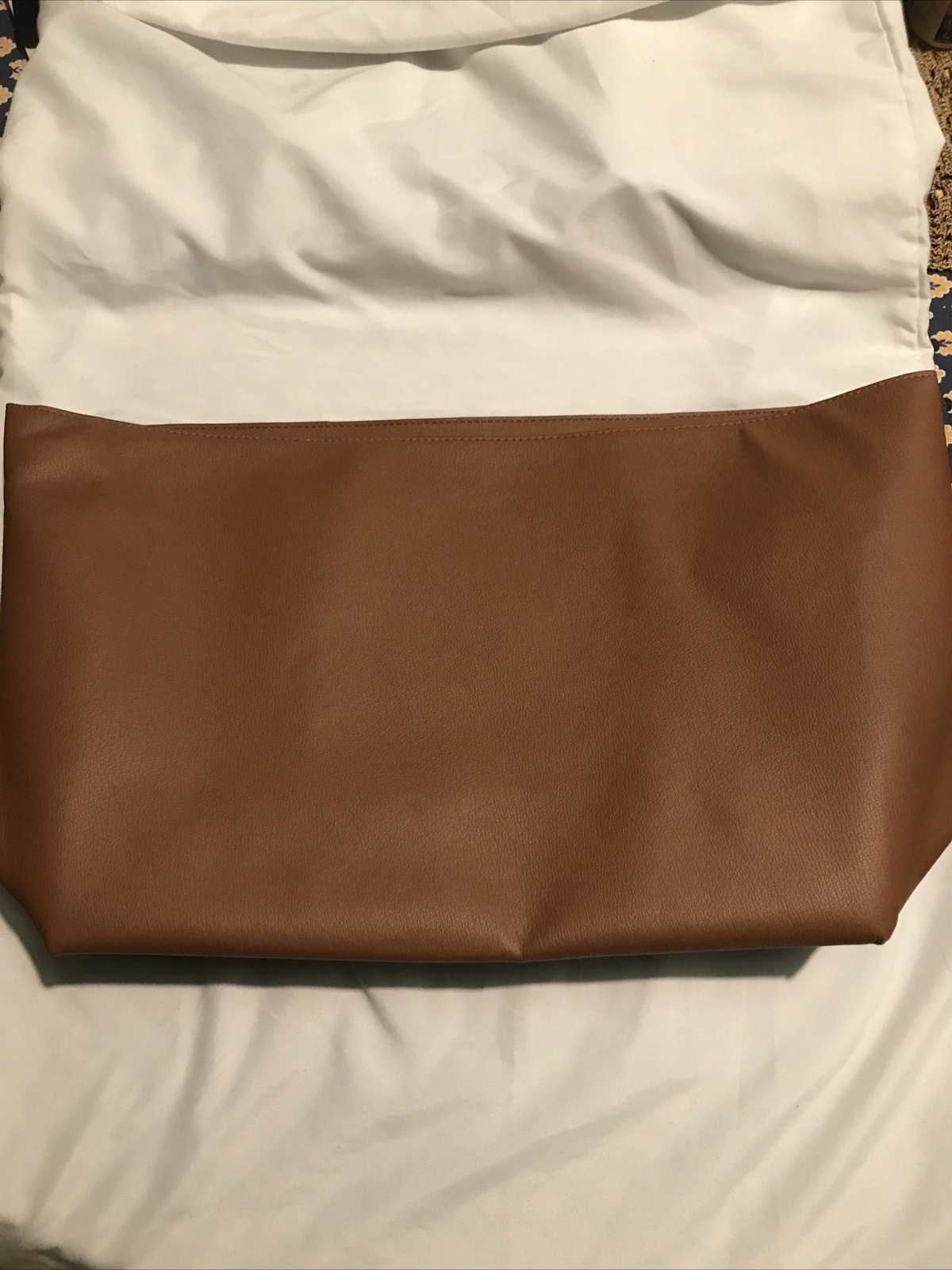 Cuyana Brown Leather Tote Organizer - Classic Easy Purse Insert Excellent