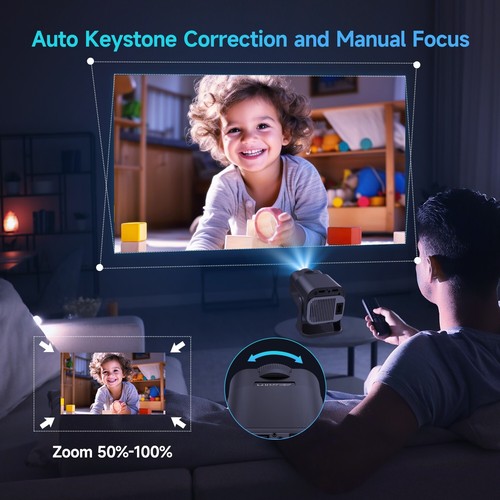 HY320 Projector Mini Projetor Native 1080P 400ANSI Dual WiFi6 BT5.0 - Picture 8 of 10