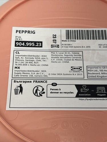 Ikea PEPPRIG Wash Tub Laundry Storage Organizer Foldable Pink 10 3/4" New - Picture 6 of 9
