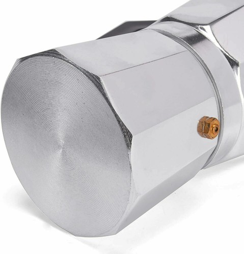 Cafetière Italienne en Aluminium Argent - Cafetière Italienne Expresso - Tasses - Foto 10 di 15
