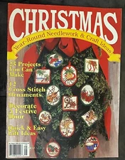 August 1990 Christmas Year-Round Needlework Craft Ideas Pattern Book Magazine