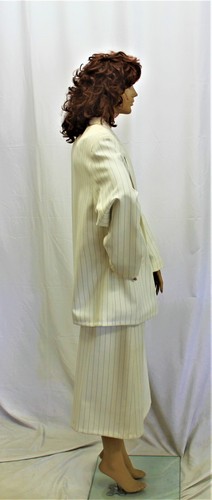 Barbara Lebek Damen-Kostüm 2-Teilig Polyester 30 Grad waschbar Weiß Gr. 42 - Bild 4 von 4