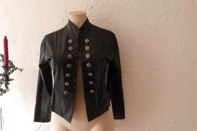 MAGNA Jacke Bolero Kunstleder-Optik 56 58 NEU schwarz Stretch