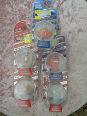 Lot of (5) Looking Glass Torch Sculptures - Bruce - Bozo - Maxie - Squeak - Cat