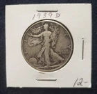 1939 D Walking Liberty Half Dollar 50 Cent Coin F