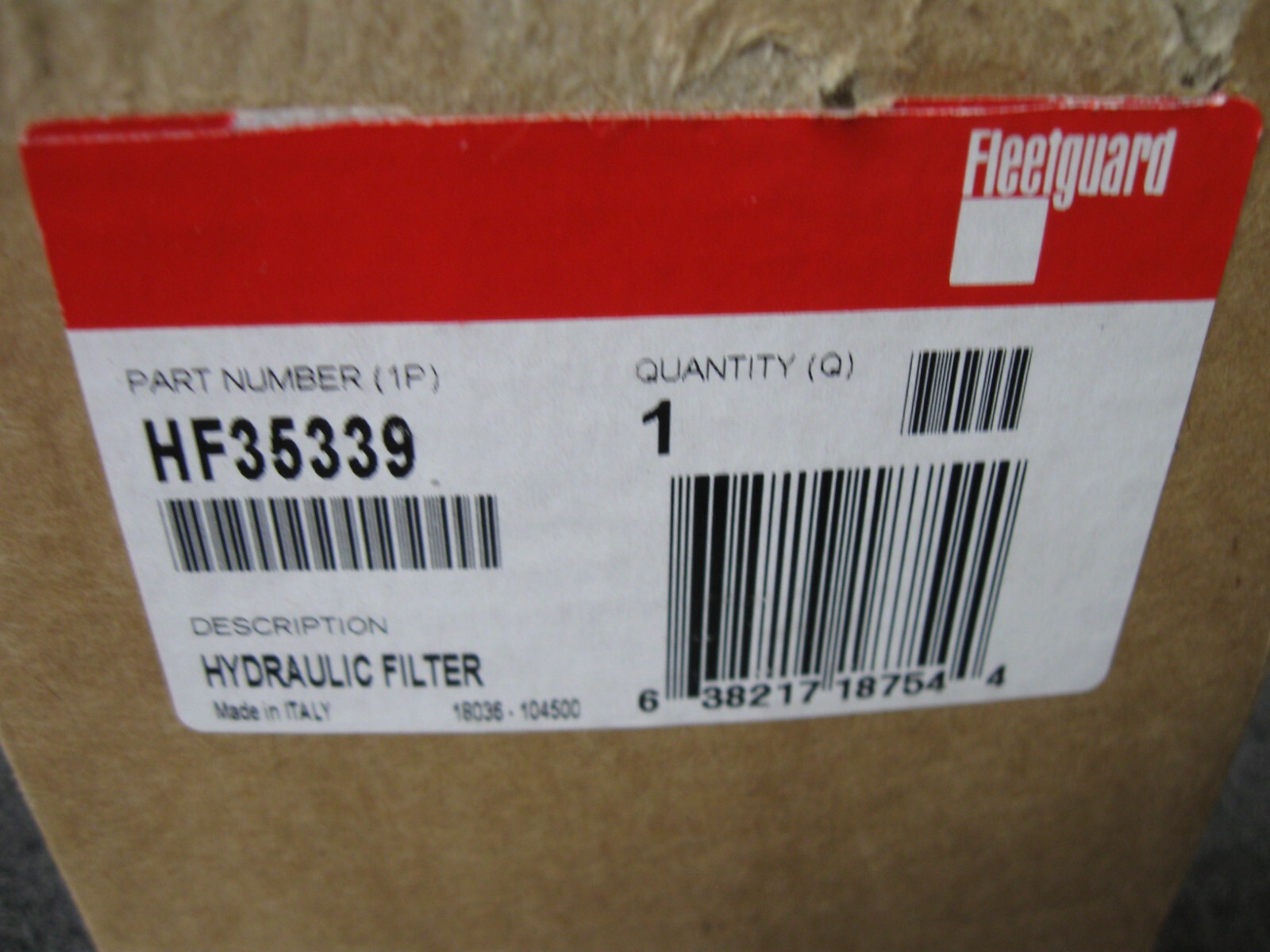 Fleetguard HF35339 Hydraulic Filter 