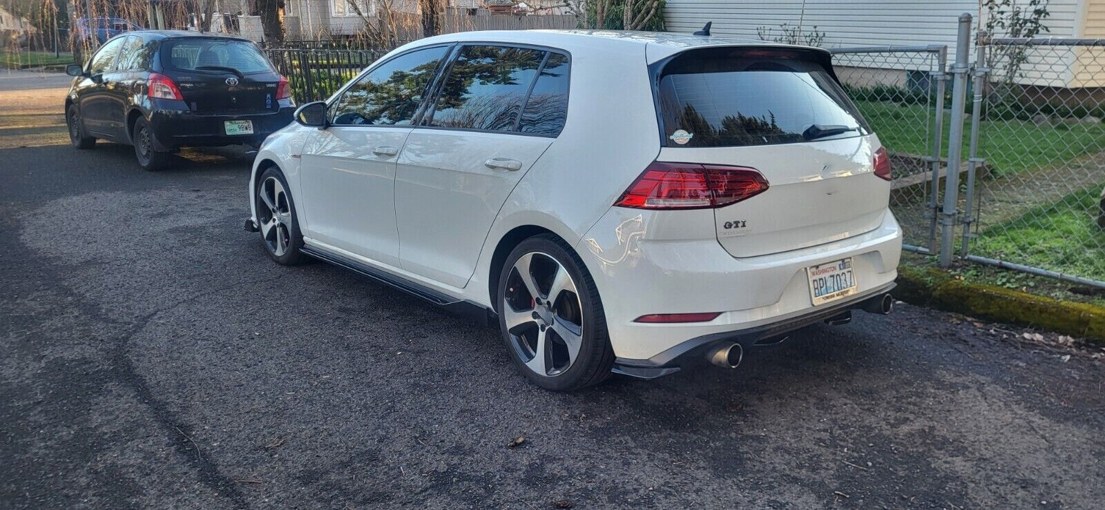 For Chevy Camaro  Front Bumper Lip Spoiler Kit +86.6" Car Side Skirt Glossy