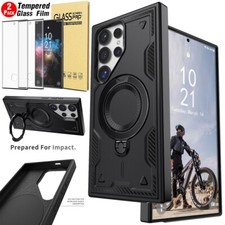 For Samsung Galaxy S22 Ultra Kickstand Case Phone Rugged Cover Screen Protector