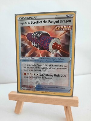 Pokemon Single Strike Scroll of the Fanged Dragon Evolving Skies NM Reverse Holo