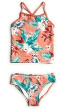 Kanu Surf Little Girls' 2-pcs UPF-50M Swimsuit Alania Coral, Size 7 