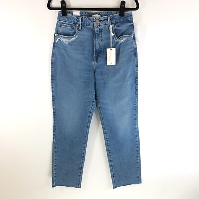 Good American Good Vintage Frayed Hem Womens Jeans - Main Image