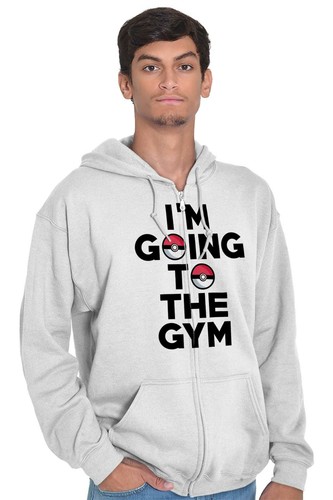 Funny I'm Going To The Gym GO Trainer Joke Sweatshirt Zip Up Hoodie Men Women - Picture 6 of 11