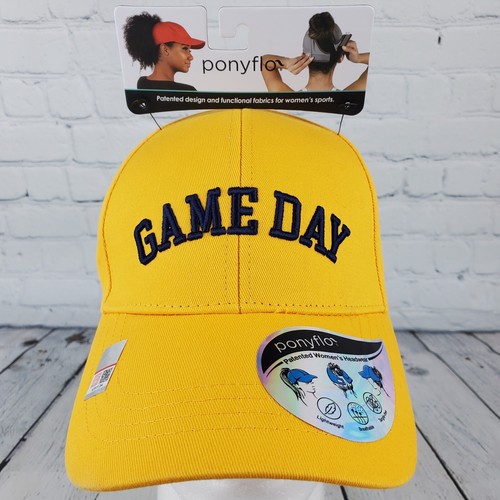 Michigan Wolverines Gameday Maize Pony Flo High tail Women’s Hat Cap ***New*** - Picture 1 of 12