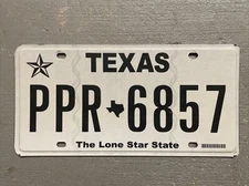 EXPIRED TEXAS LICENSE PLATE THE LONE STAR STATE RANDOM LETTERS- NUMBERS FAIR 🤠