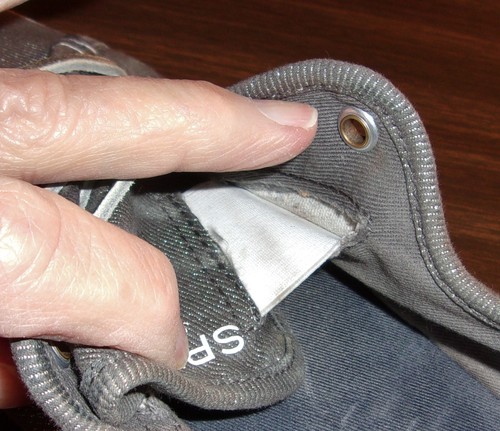 Sperry Topsider Womans Gray/Sparkle Silver & Laces Slip On Shoes - 6.5M - Picture 9 of 11