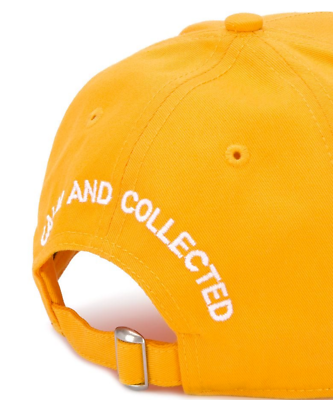 Casquette De Baseball Dsquared2 - Logo Brodé, Effet Délavé, Réglable - Jaune/Rose