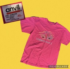 Vintage Clearwater Beach Florida T-Shirt Adult Sz XL Anvil Tag Made In USA PINK