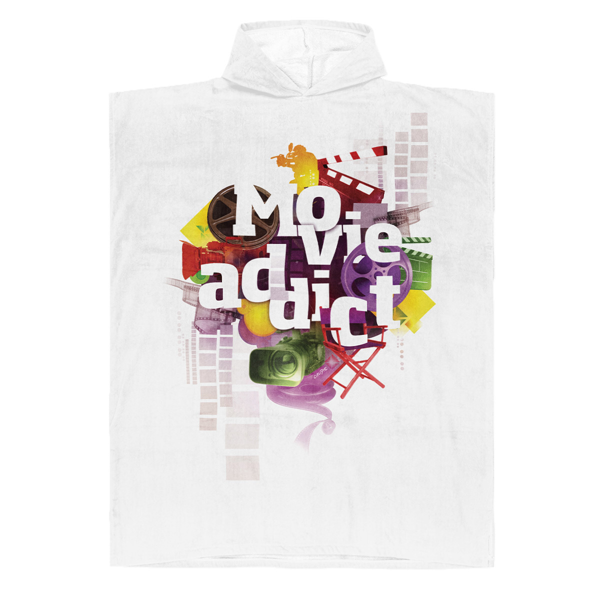 Poncho de bain enfant absorbant Movie Addict serviette microfibre 60x70 cm